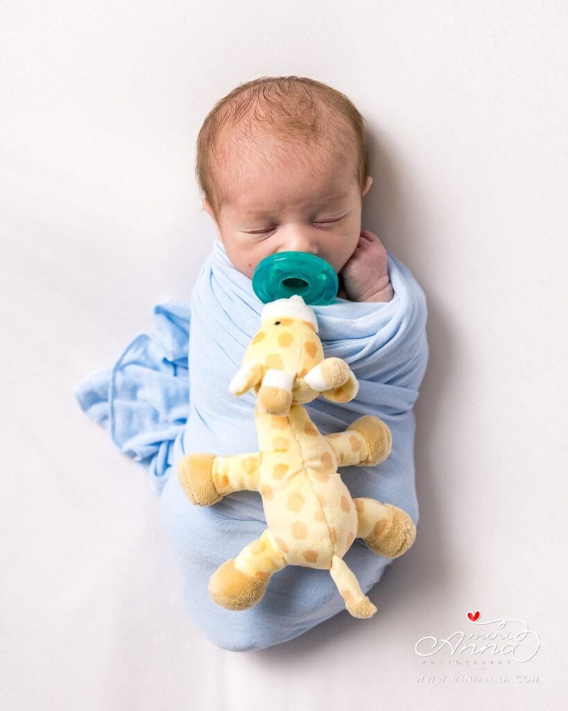 Baby sleeping during newborn photography session