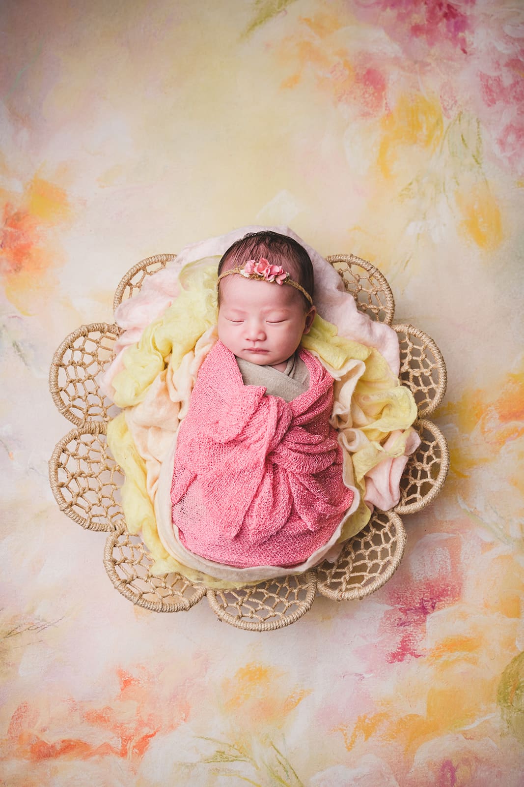 Bay area styled studio shoot with newborn
